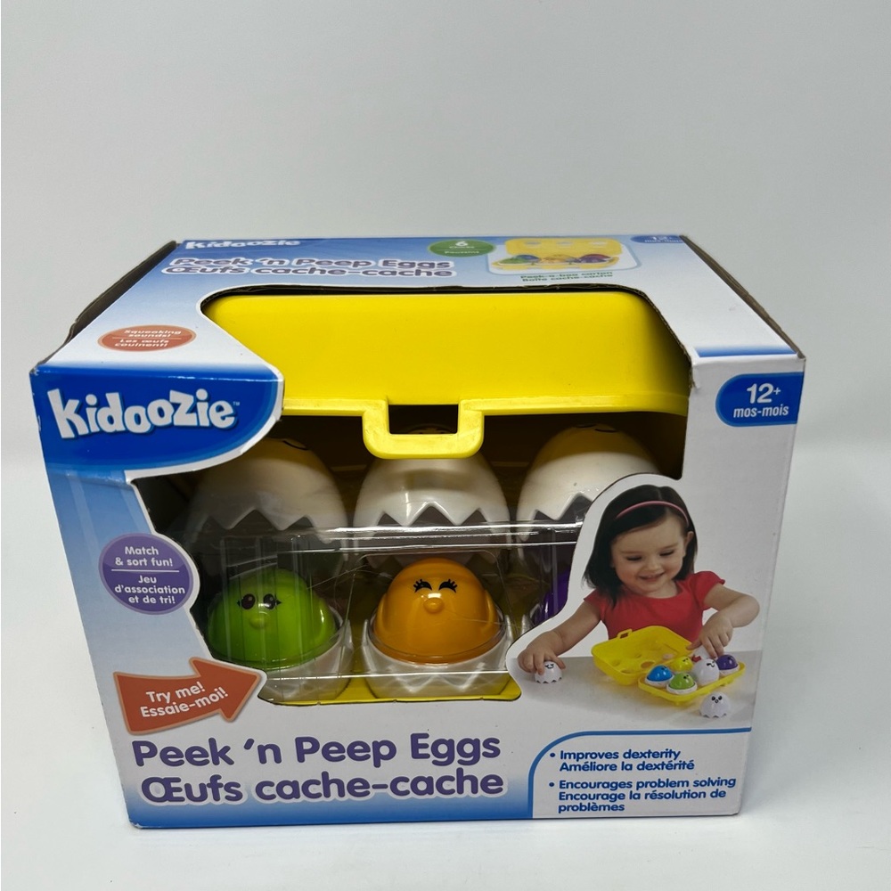 Kidoozie Peek n Peep Eggs Matching Toy with Sounds and Shapes for Kids